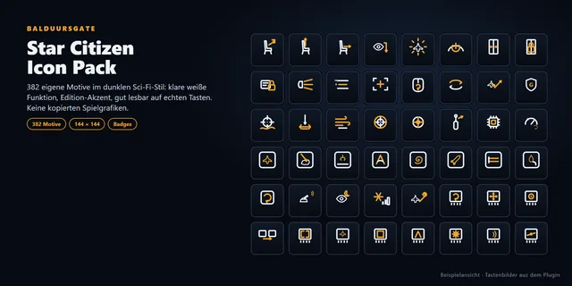 Icon pack – 382 original motifs, no game artwork