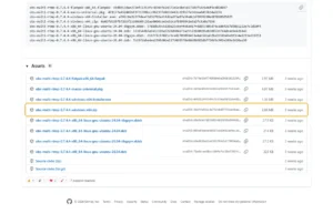 GitHub-Releaseseite von obs-multi-rtmp 0.7.4.4 mit ZIP- und Installer-Dateien für Windows