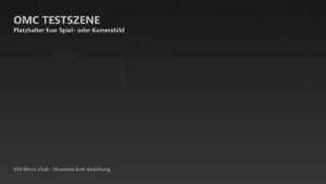 OBS-Programmbild der Testszene in Schwarzweiß